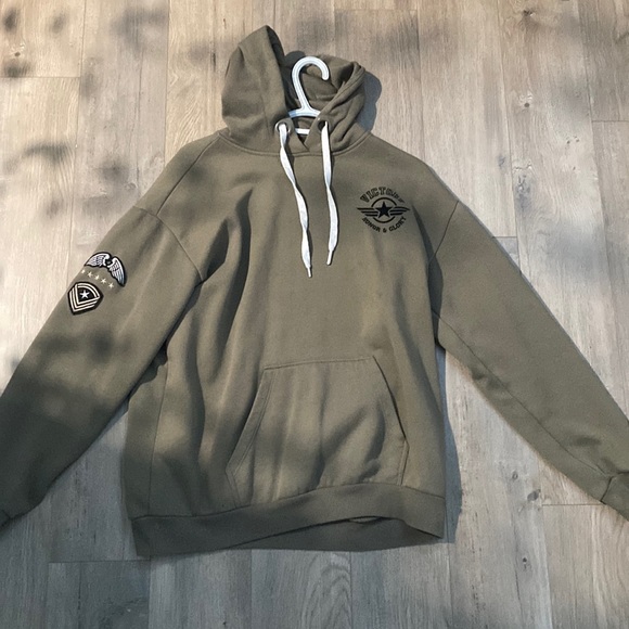 Ardenes green military style hoodie - Picture 1 of 3